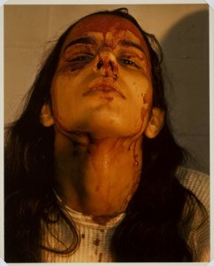 Untitled (Self-Portrait with Blood) 1973 by Ana Mendieta 1948-1985