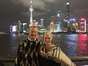 Ron and Linda Greenman in Shanghai, China