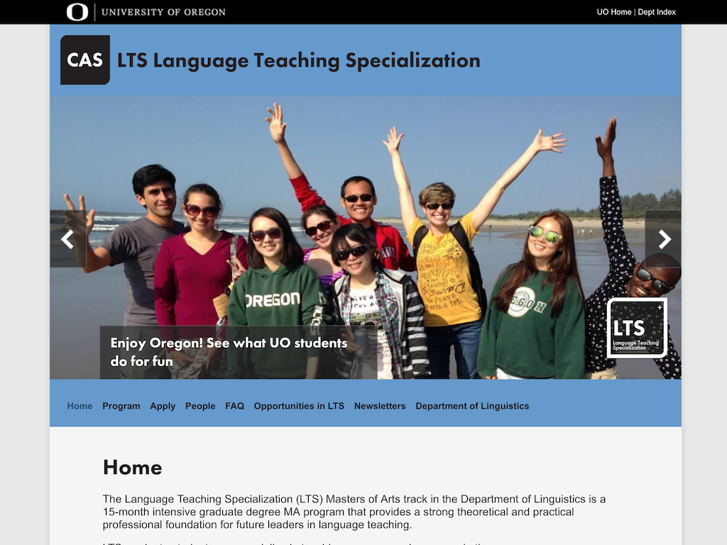 LTS Language Teaching Specialization website screenshot