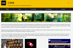 Chemistry Interactive Demonstrations and Educational Resources (CIDER) website screenshot
