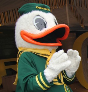Photo: "Puddles," UO Duck Mascot