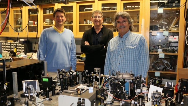 Photo: Professors Brian Smith, Andy Marcus and Mike Raymer