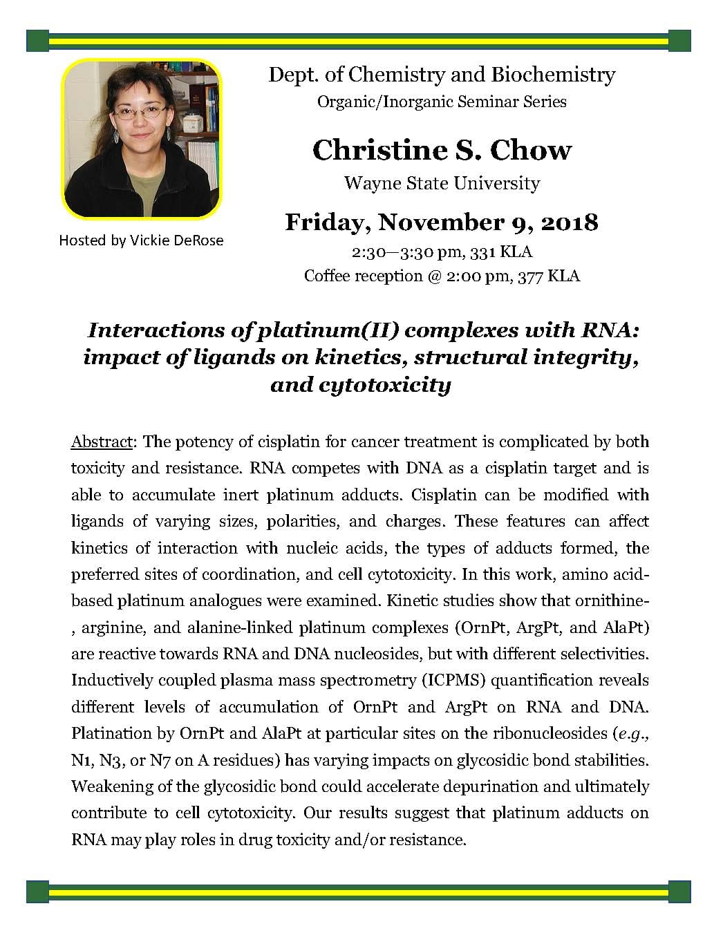 Poster - Christine Chow Seminar