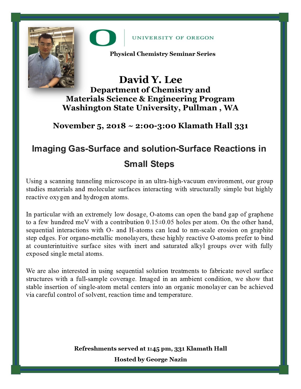 Poster David Y. Lee Seminar