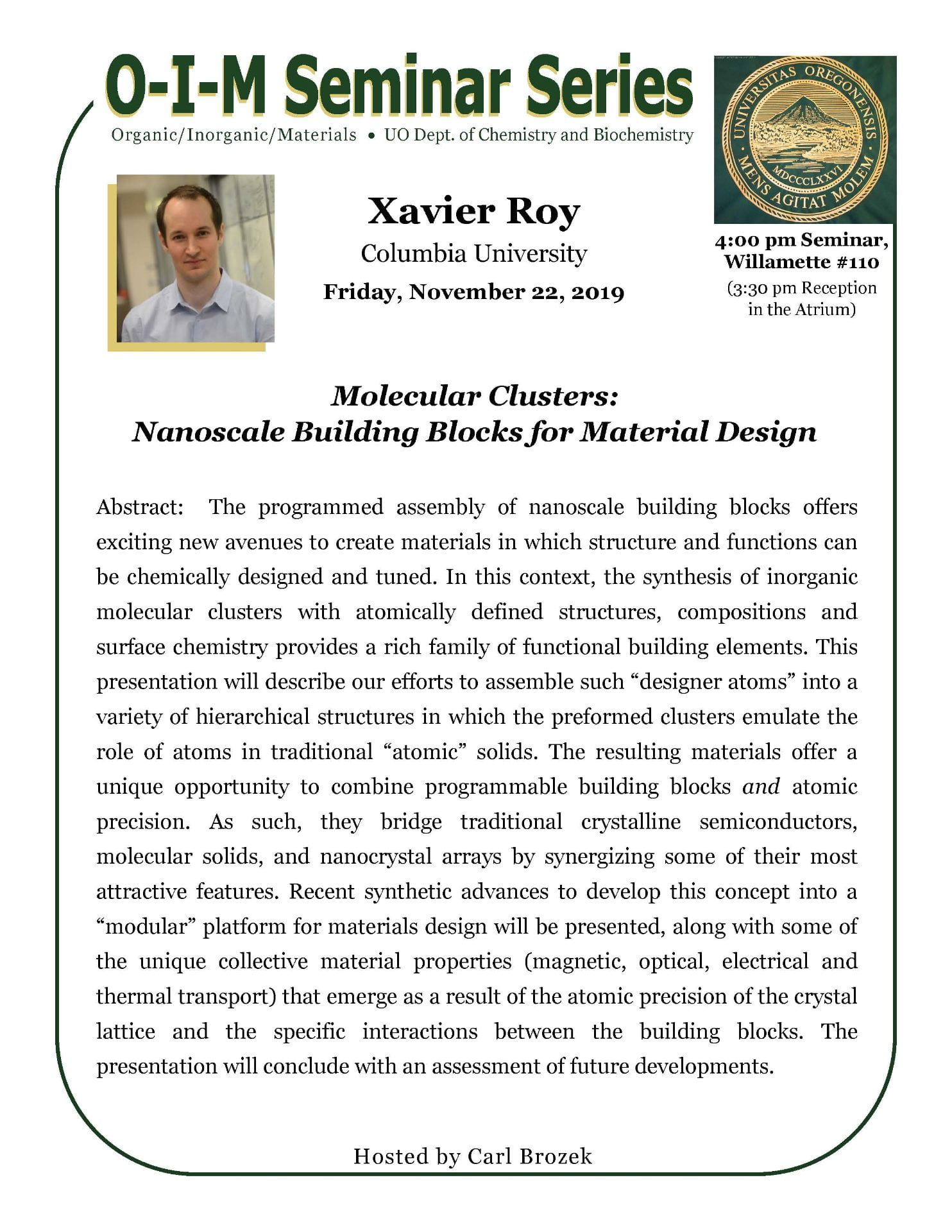 Poster - Xavier Roy Seminar
