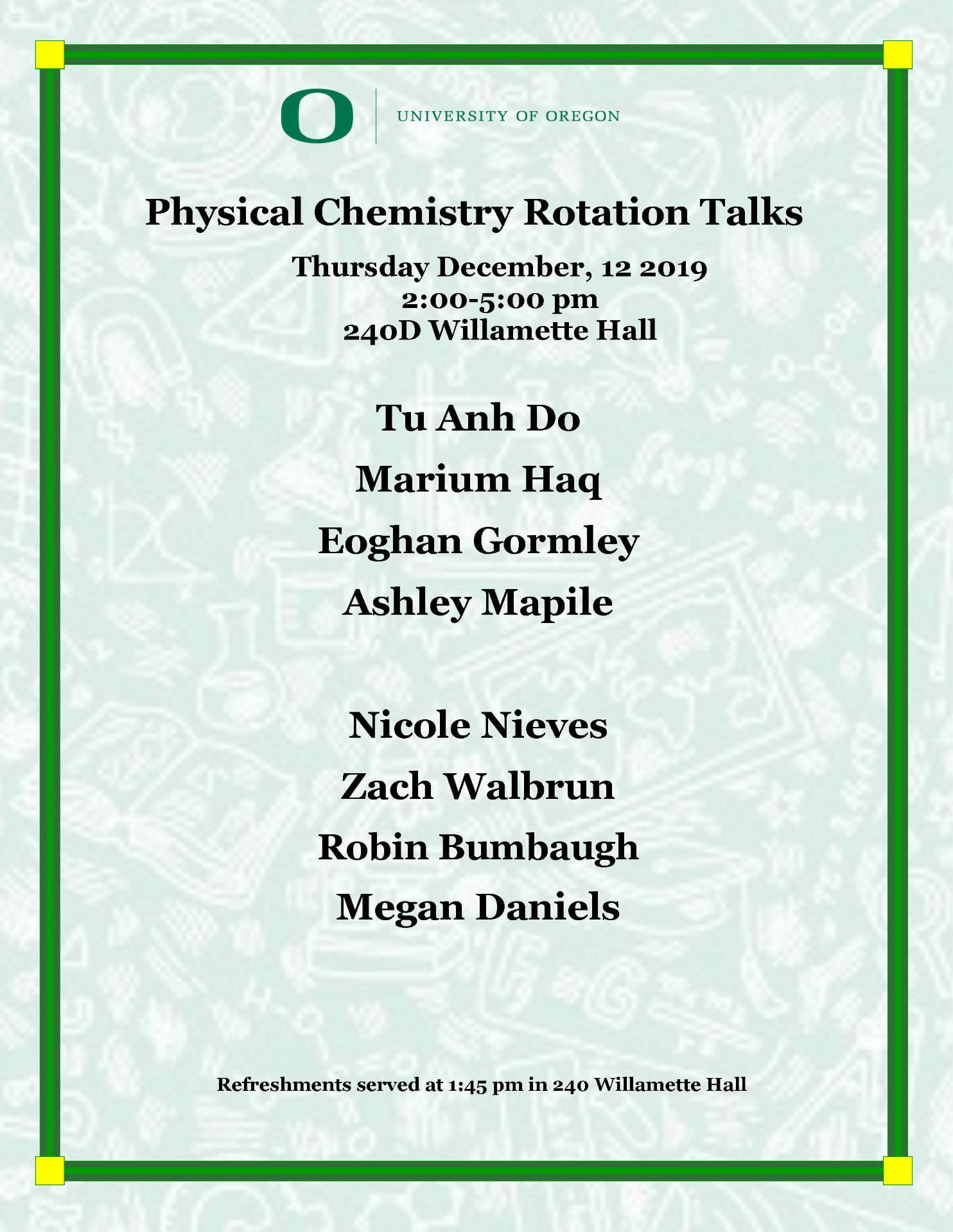 Poster - P-Chem Rotation Talks