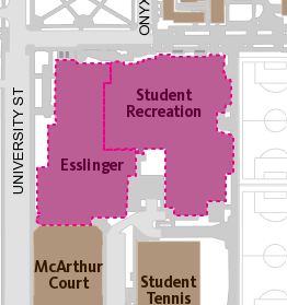 Image of Esslinger Hall and the SRC