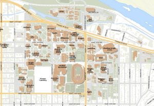 Image of map of campus