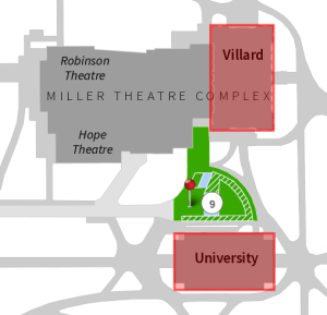 Image of Villard, University Hall, and Lot 9 