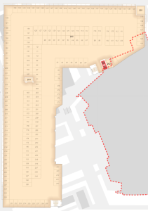 Image of elevator locations in 13th Ave. Garage
