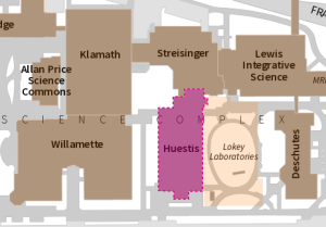 map of Huestis Hall