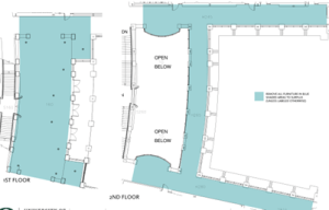 Image of areas affected during Knight Law Center's furniture move 3/25/24 - 3/26/24