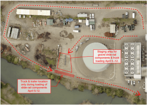 Image of traffic route for CPFM Compound 4/5/24 - 4/12/24