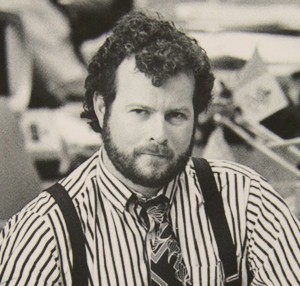 Randy Shilts in the San Francisco Chronicle newsroom in 1987. Courtesy of the San Francisco Chronicle. 