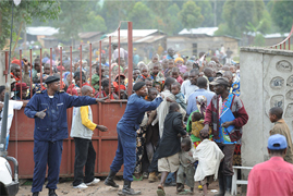 Distribution of food in Kibati-camp, Goma, Congo