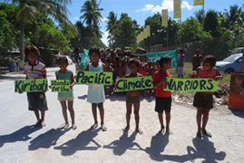 Kiribati supports the Pacific Climate Warriors
