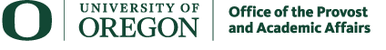 University of Oregon Office of the Provost and Academic Affairs logo