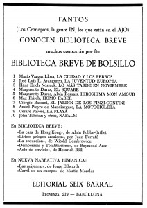 Aviso LCYLP Bib Breve_El Ciervo, Año 17, No. 169 (MARZO DE 1968), p. 7