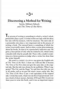 Vargas Llosa_Discovering a Method for Writing