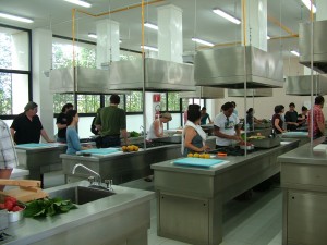 Our cooking class at La Salle in 2011. Ya gotta love the hairnets!!!! (S. Wood)