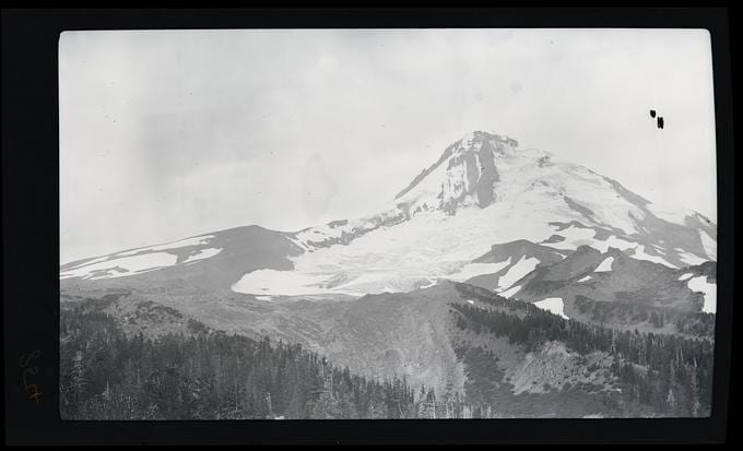 View of Mount Hood taken from base in 1912.