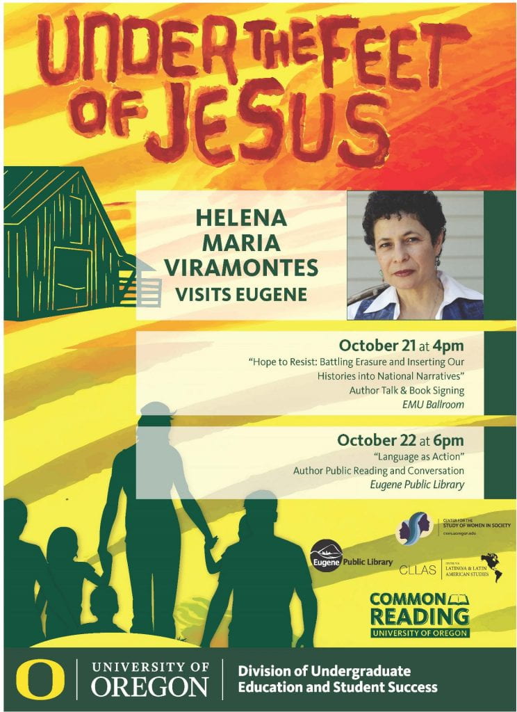 Helena María Viramontes event poster