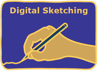 digital sketching icon
