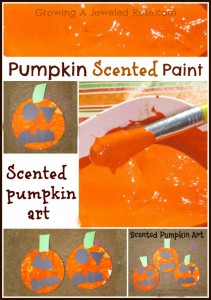 pumpkin scented paint Fall activity