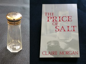 Tee Corinne's saltshaker in SCUA and the 1984 reprint of The Price of Salt it was featured on.