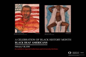 Poster of exhibit titled Black Deaf Americans.