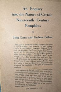 Image of the title page of "An Enquiry into the Nature of Certain Nineteenth Century Pamphlets".