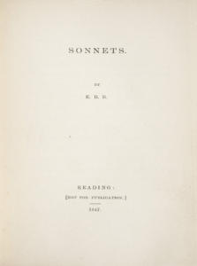 Title page of Sonnets, by E.B.B.
