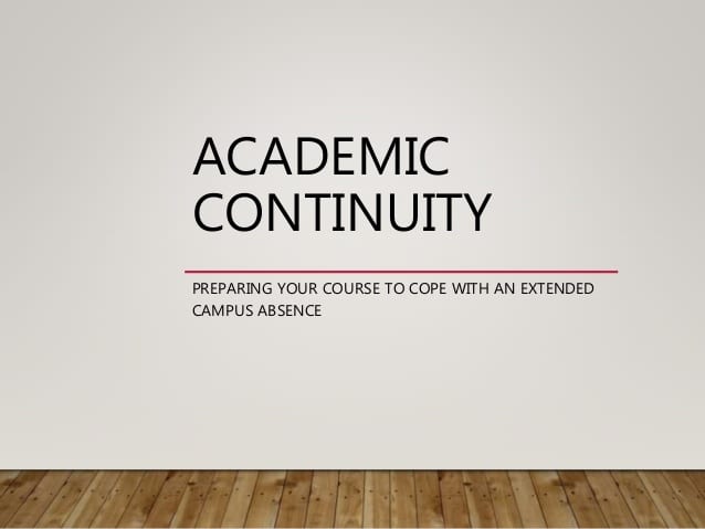 academic continuity