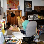 Corie Hinton in her studio