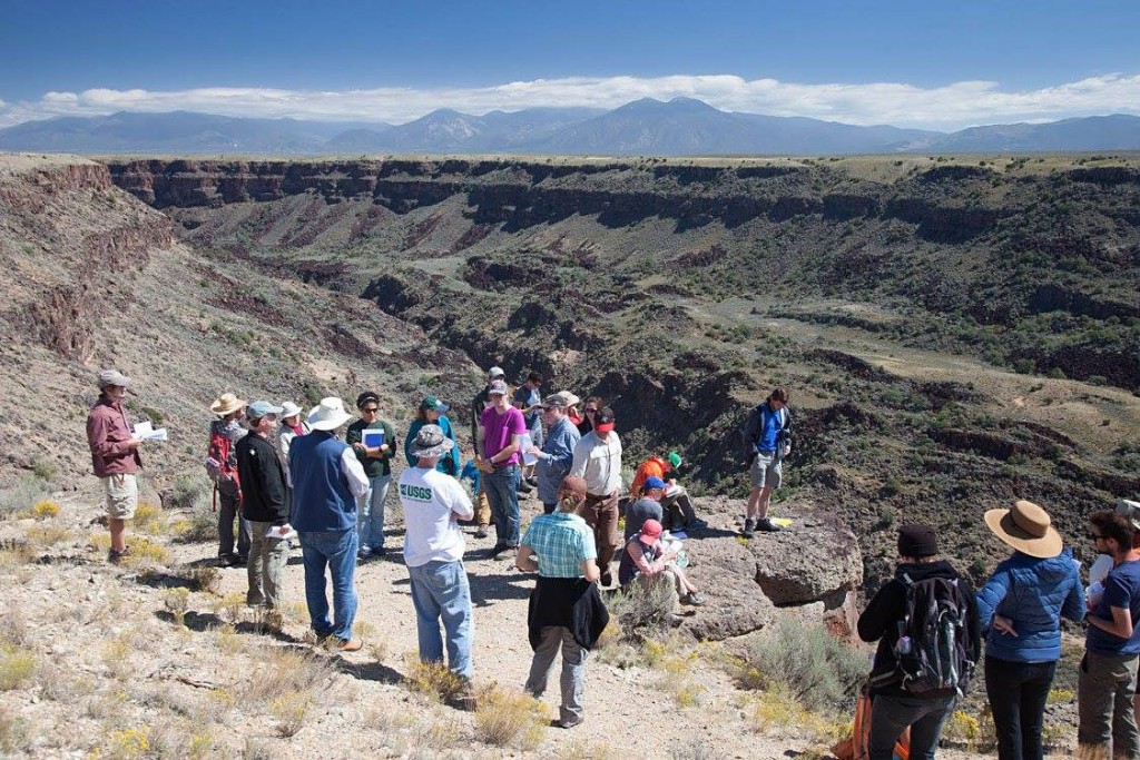 UO group getting introduced to the Rio Grande Gorge and toreva slump blocks