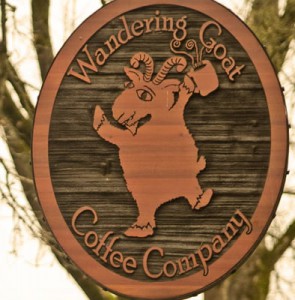 Wandering Goat Coffee Co. sign