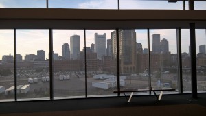 Skyline from inside the convention center