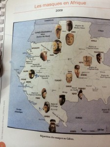 Map of masks of Gabon