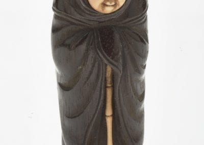 Netsuke of Fox Priest with reversible face